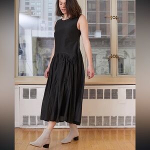 🆕 Rujuta Sheth Lila Cotton and Silk Dress in Black / Sz M